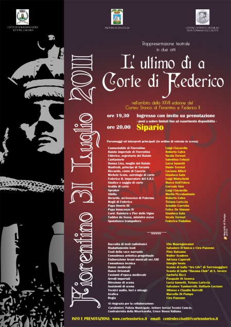 Programma L'ultimo dì a corte di Federico II - Torremaggiore 2011
